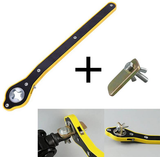 자동차자키 유압식자키 리프트 깔깔이 자동차 노동 절약 잭 래칫 렌치 가위 차고 타이어 휠 러그 핸들 수리 도구, 1Cross and 1 Adapter