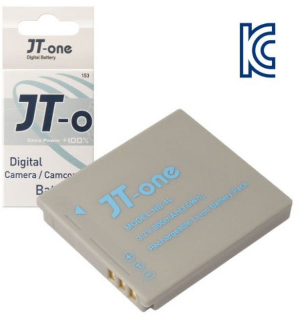 제이티원 캐논 NB-4L 호환배터리 IXUS 255HS 230HS 220HS 117HS 115HS 120IS 110IS 100IS 80IS 130 75 70 65 60 55