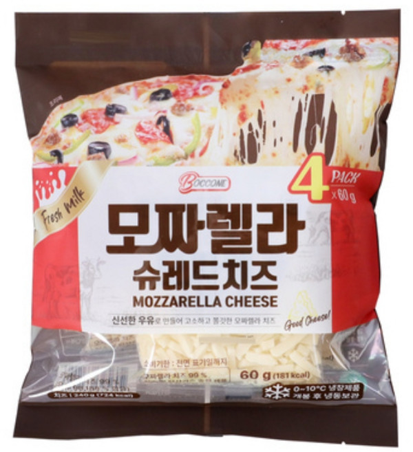 보꼬네 모짜렐라슈레드치즈, 23개, 240g