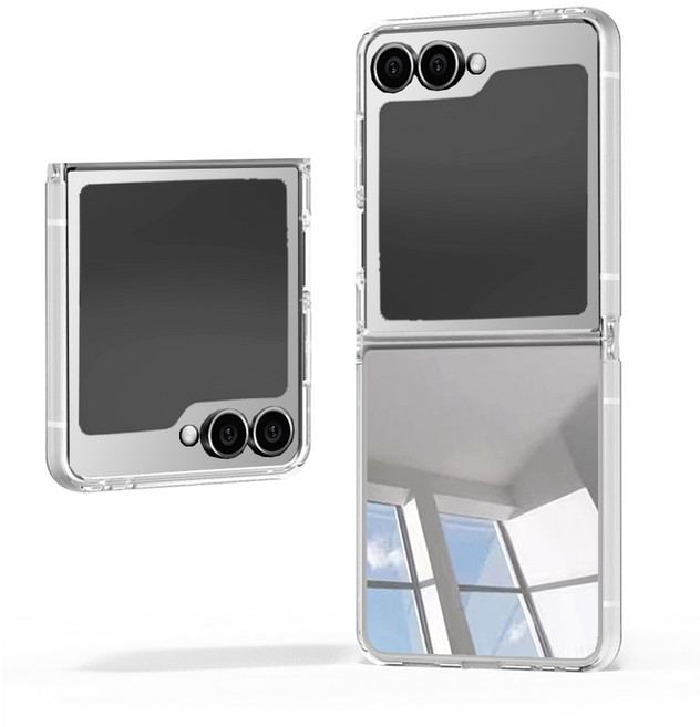 갤럭시 Z플립 투명 슬림 미러 케이스