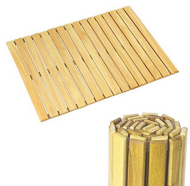 레드파인 롤매트 600 / 욕실발판 화장실 현관 베란다 캠핑 원목발판 발매트, 없음, 1개