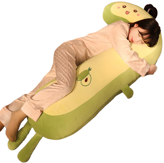 Haengbuk 부드러운 롱쿠션 선물용 과일 바디필로우 포근한 쿠션 숙면 도우미, 아보카도
