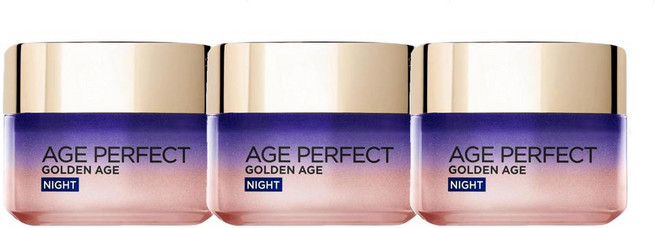(독일직배) 로레알 에이지 퍼펙트 골든 에이지 나이트 크림 50ml 3팩 L'Oréal Paris Age Perfect Golden Age Night Cream Moisturise