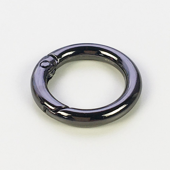 DIY 金屬彈簧圈 吊飾 手工藝材料 25mm, 電鍍-鎗, 3個