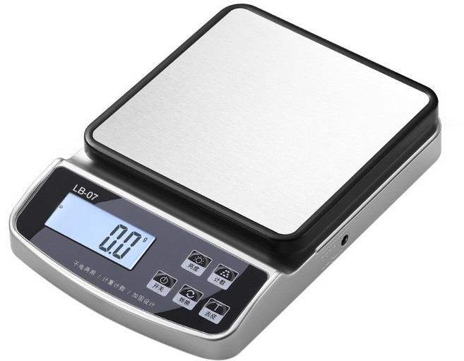 防水電子秤高精度廚房秤, 1個, 中文 充電 15kg / 1g