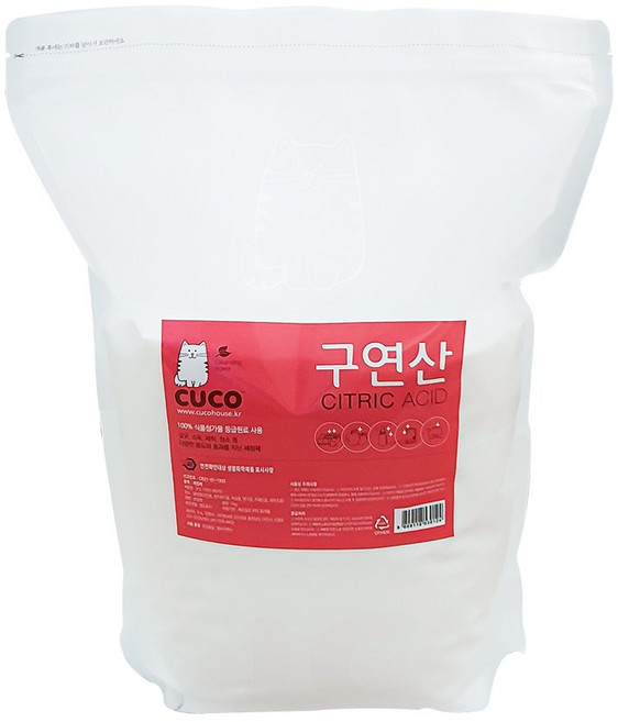 한내음 CUCO 구연산 베이직 가습기 세척 물때 청소 섬유유연제, 5kg, 1개