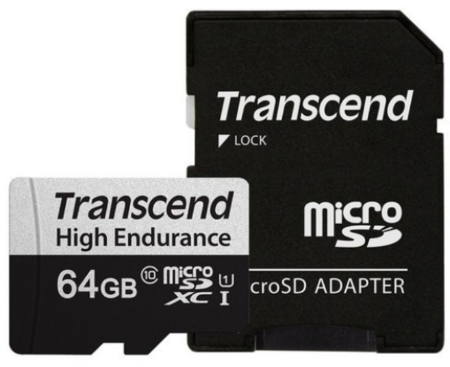 트랜센드 마이크로SD 블랙박스 메모리카드 350V, 64GB, 1개