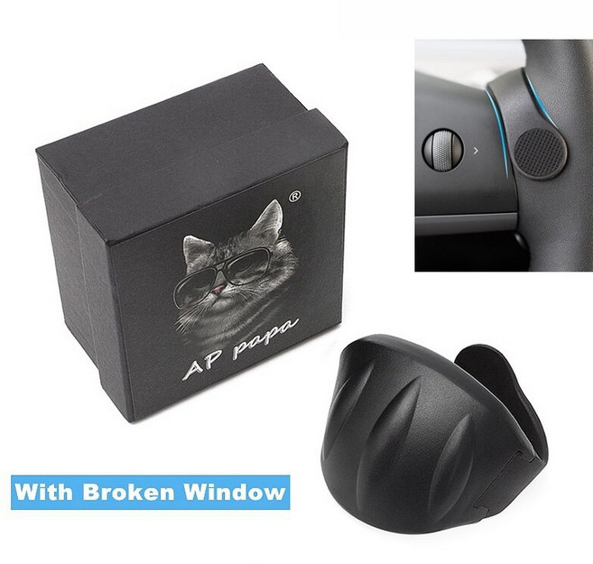 테슬라 모델3 모델Y 태슬라모델 용품 APpapa 오토파일럿 무게추 자동차 스티어링 휠 부스터 모델 3 Y 20162021 2022 FSD 버디 자동 보조, 2.with broken window