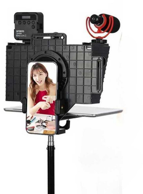 텔레프롬프터 모니터 보드 스마트폰용 인터뷰용, 1개, T1