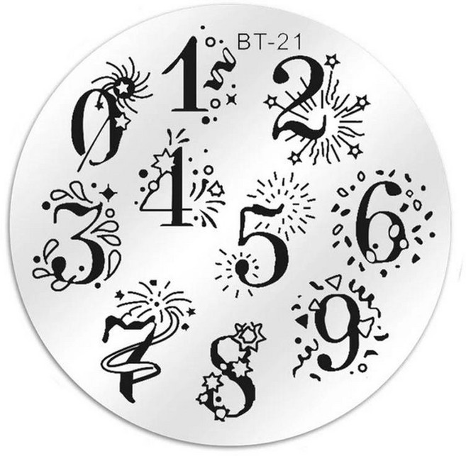 네일아트 동물 세계 영문 단어 네일 스탬핑 플레이트 사각형 템플릿 이미지, 1개, 6. TOOL-BB-1004-BT21