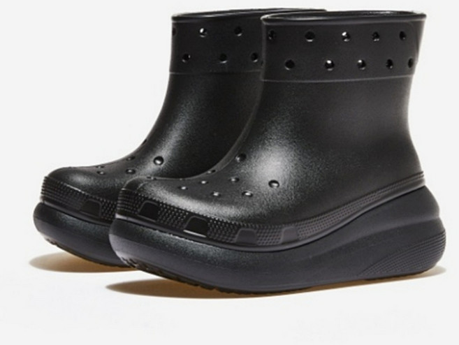 [국내매장판] 크록스 여성 장화 블랙 클래식 크러쉬 부츠 207946-001