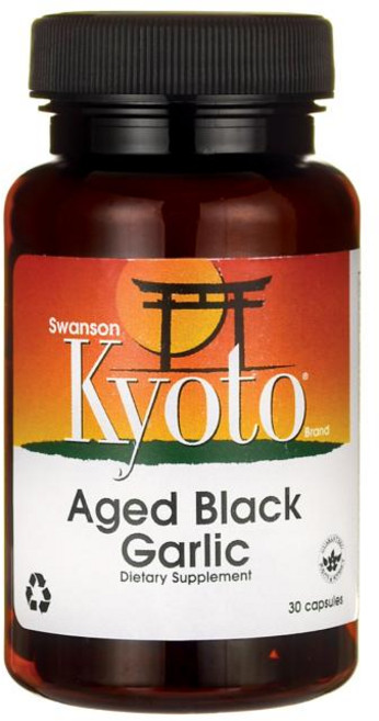 Swanson 斯旺森 京都陳年黑蒜膠囊, 30顆, 1罐