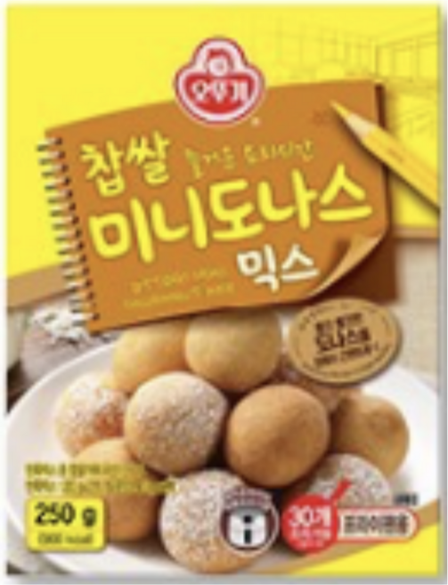 오뚜기 찹쌀 미니도나스 믹스, 250g, 12개