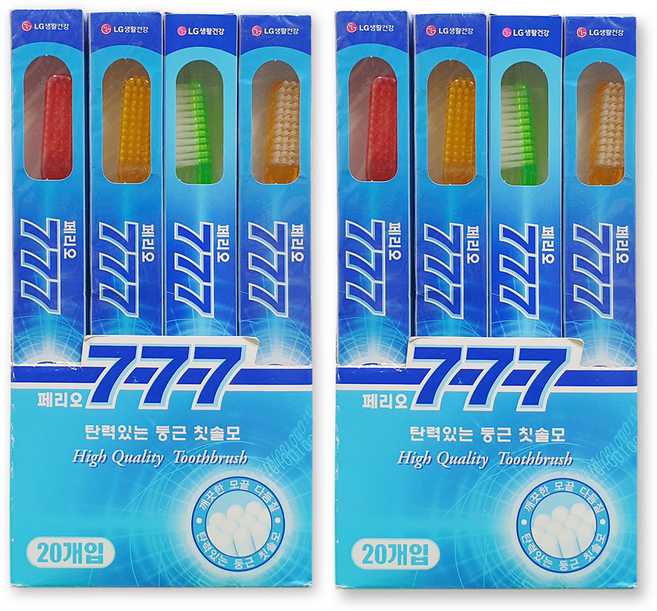 페리오 777칫솔 20개입 2개