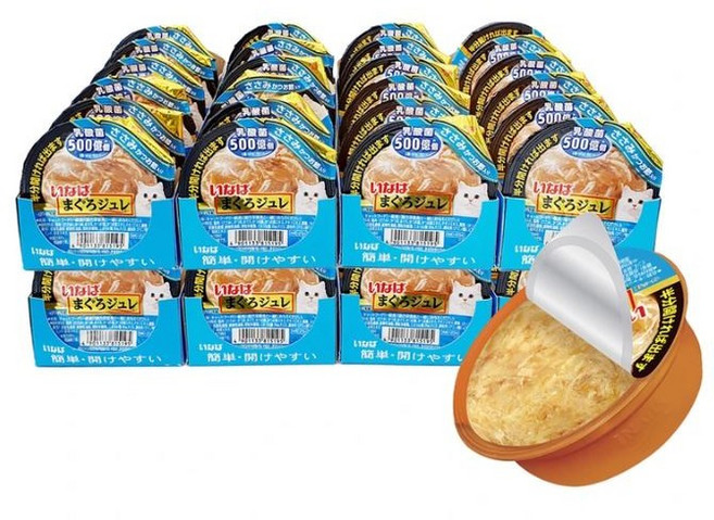 [오늘까까] 이나바 마구로쥬레 (유산균) 고양이 컵 간식, 390g, 1세트, 닭가슴살&가다랑어포