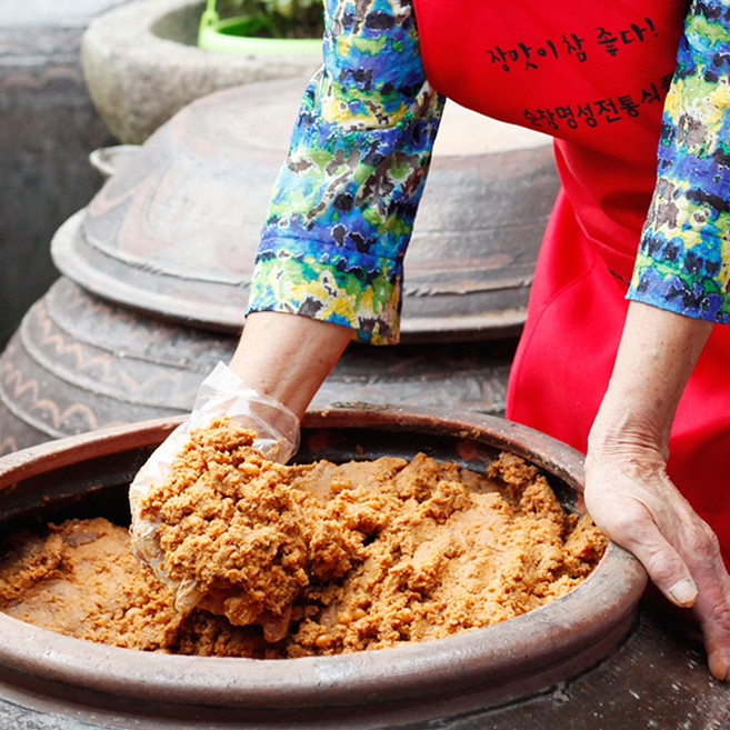 전라도 시골 된장 국산콩100% 한식 항아리숙성 1kg 명성, 1개