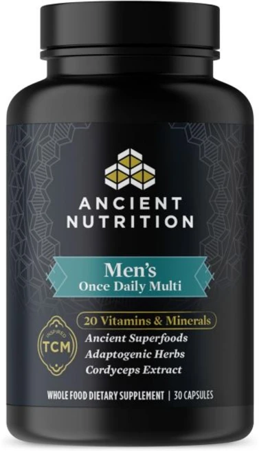 Ancient Nutrition Multivitamin for Men Multi Men's Vitamin D C E B12 Zinc Magnesium Suppor, 30 Count, 1개, 30정 - 쿠팡