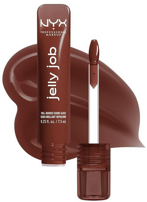 NYX PROFESSIONA MAKEUP Jey Job 립글로스 풀 바디 스무딩 하이퍼글로시 샤인 립 틴트 글로스 - 젤리 아이싱(아이시 라일락), 젤리 빈 16개