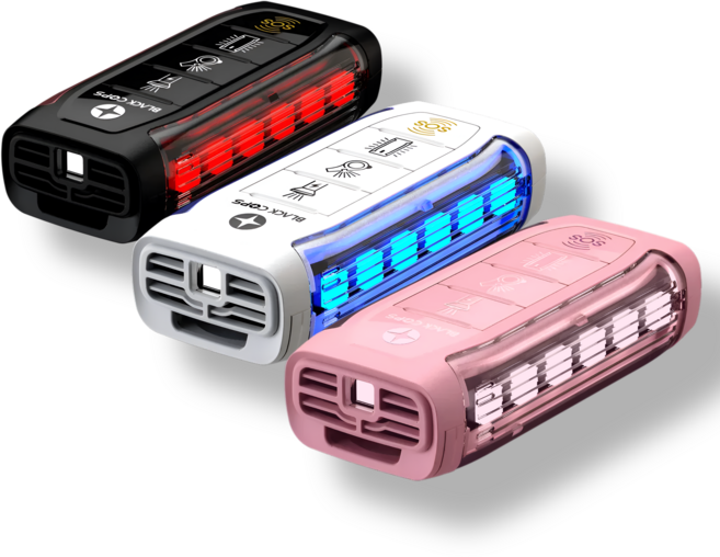 김보성 블랙캅스 여성 호신용품 SOS 호신용 경보기 충전식 전자호루라기, 클립형(BC-1000U), 화이트