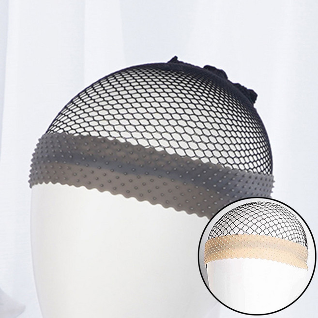 미즈코스 논슬립 가발 머리 고정 밴드 실리콘 헤어 미끄럼 방지 요가 필라테스, 1개, 블랙+베이지