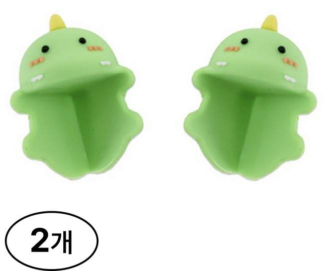 희비키 귀여운 동물 모서리 충돌방지 보호대 스티커, 공룡모양, 2개