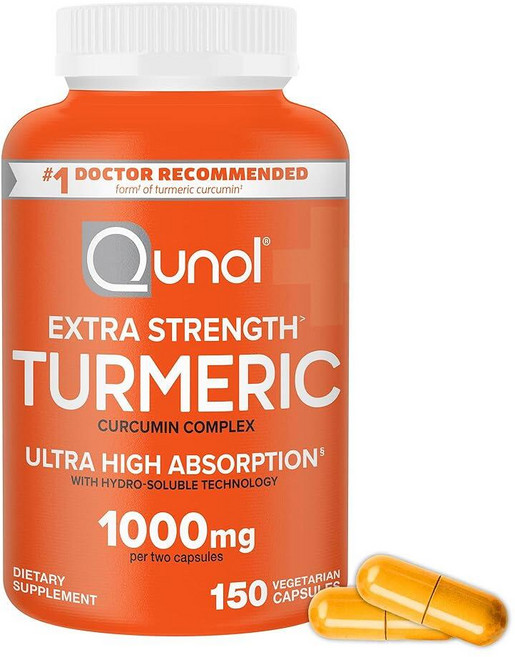 큐놀 엑스트라 스트렝스 터메릭 1000mg 캡슐 150정, 240 Count (Pack of 1), 1개