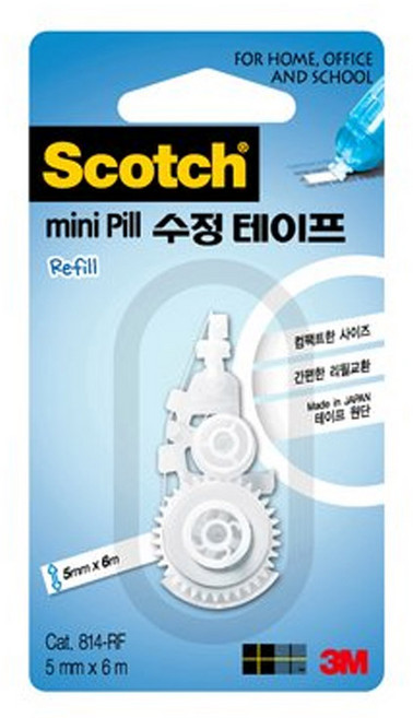 3M Scotch 미니필 수정테이프 리필 경제적 사용, 단품, 1개