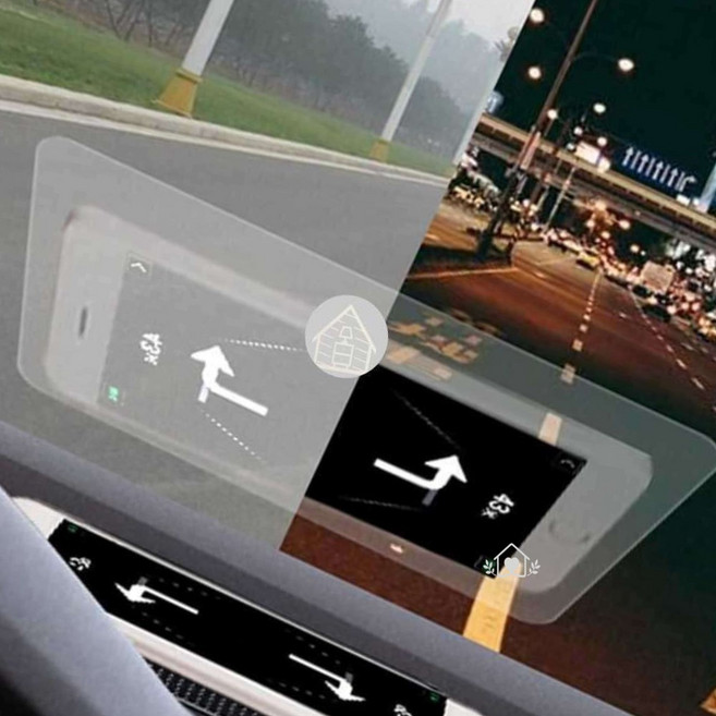 차량용 HUD 반사필름 헤드업미러 네비게이션hud 증강현실hud 앞유리네비, 150x130mm