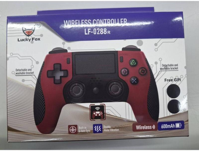 DXP 幸運狐 PS4 無線控制器 副廠手把 支援藍芽 PC (TYPE-C充電線) LF-028, 白色款, 1個