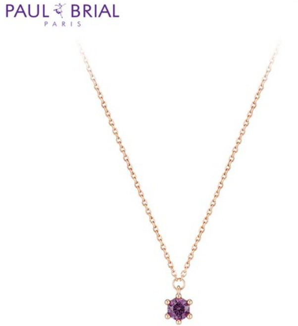 폴브리알 여성용 바이올렛 목걸이 PASN0011 + 쇼핑백