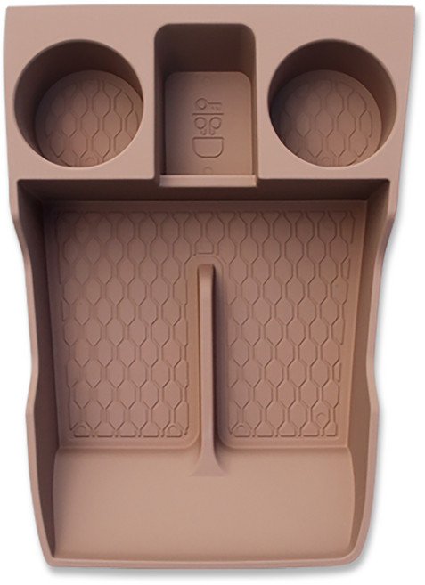 루젠 싼타페 MX5 호환 콘솔트레이 콘솔박스 수납 정리함, 아웃트레이 피칸브라운