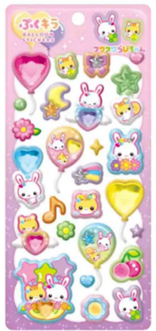 옐상 헤이세이 입체 스티커 3종, 1개, 핑크