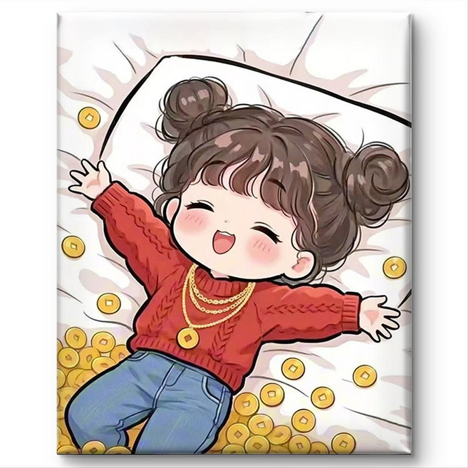 서은이네 캔버스형 보석십자수 DIY 키트 비즈 십자수 액자형 40x50cm, MA15, 1세트