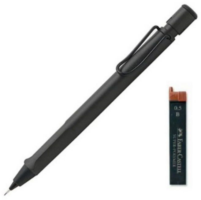 LAMY 사파리 샤프 차콜블랙 무광 + 샤프심 B 랜덤발송, 0.5Mm(차콜블랙), 3개