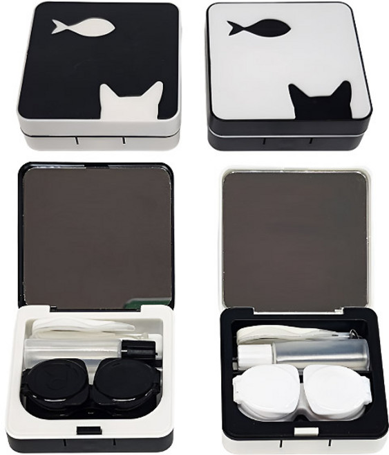 MDC 렌즈케이스세트 캣피쉬 / 렌즈용품 5PCS세트, 1개, 화이트