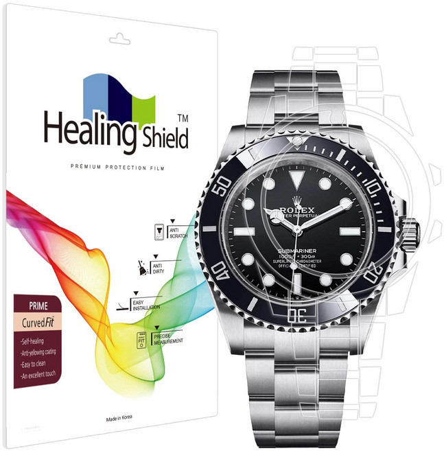 롤렉스 서브마리너 논데이트 41mm 프라임 고광택 시계보호필름 세트, 1세트