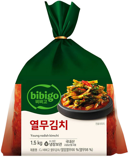 CJ 씨제이 비비고 열무김치, 1.5kg, 1개