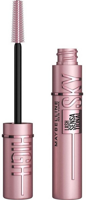 Maybelline Lash Sensational Sky 하이 워셔블 마스카라 메이크업 볼류마이징 길어짐 디파이닝 컬링 곱셈 조립 가능한 포뮬러 블랙키스트 블랙, Very Black