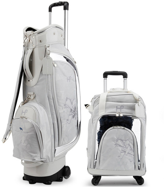 힐크릭 크롬 골프 캐디백세트 골프가방 HCBB9003, 화이트