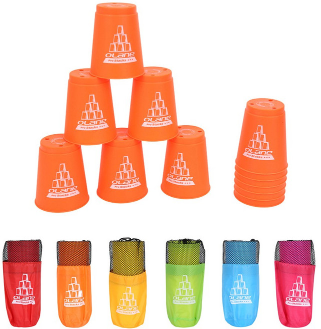 오레인 스포츠스택 스피드컵 컵쌓기, 상품선택_오렌지, 오렌지, 1개