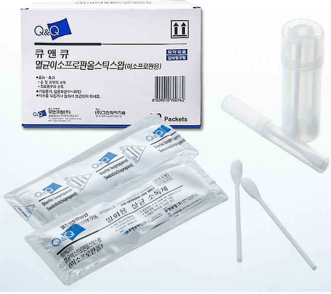 멸균 이소프로판올 스틱스왑 알콜 소독면봉 큐앤큐 2개입x50개, 1개