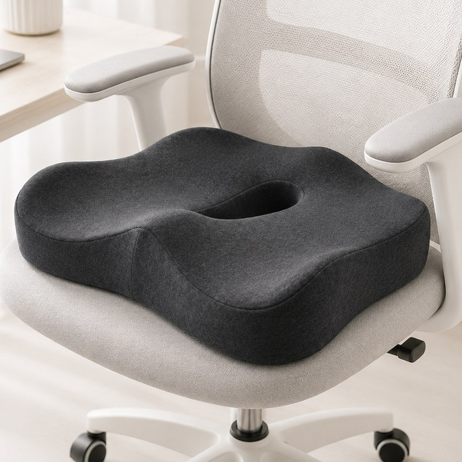 디모어 3D 4세대 바른자세 기능성 쿠션 방석, 블랙
