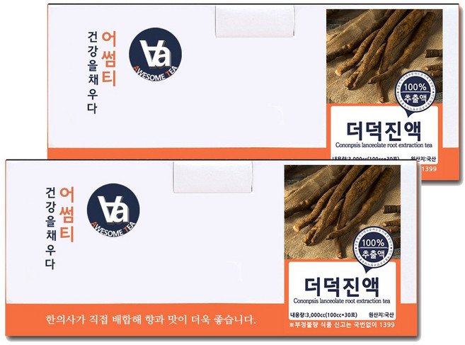 중저온추출 16시간 국산 더덕즙 진액, 100ml, 60개