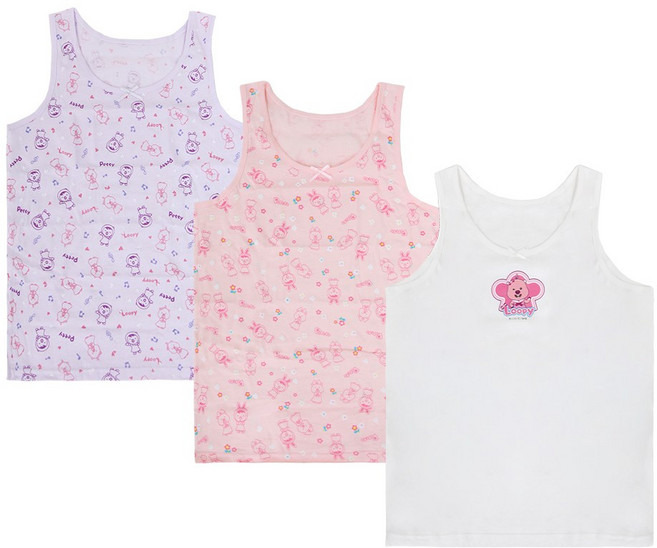 뽀로로 여아 순면 런닝 3종 세트