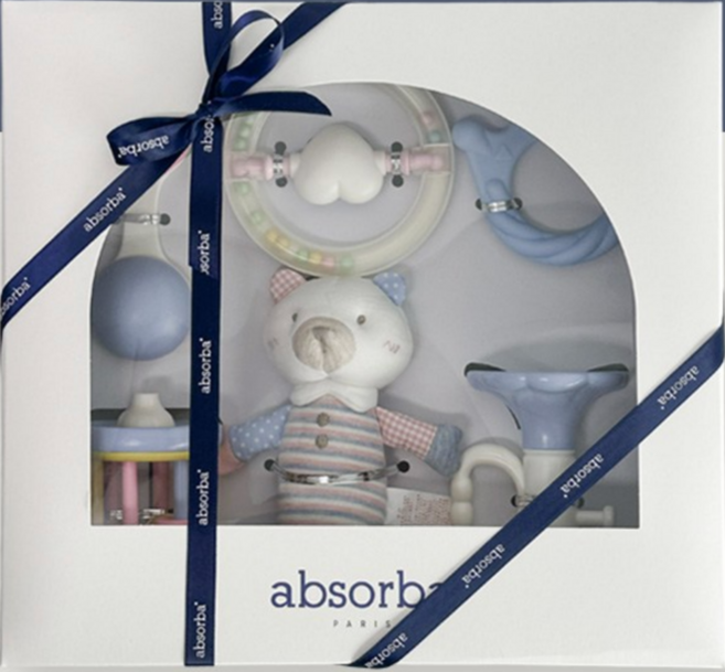 [백화점 선물포장] 압소바 티노 딸랑이세트 출산선물 백일선물, 견본색/FREE, 0개