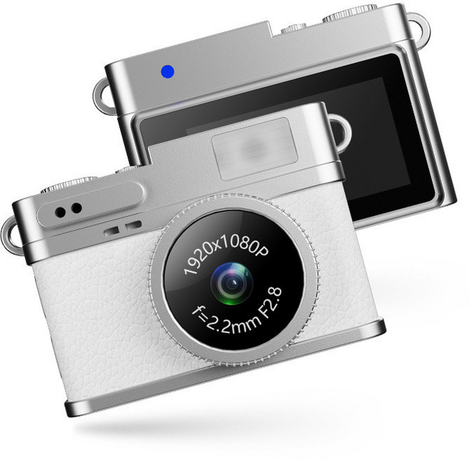 迷你相機學生校園復古相機隨身小型拇指旅遊拍照小相機, 1個, 玉石白拍錄一體+0.96寸屏幕+手機互傳:1個