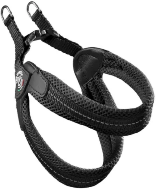 [신제품] 트레폰티 메시 버클 하네스 이탈리아 수제 명품, 블랙