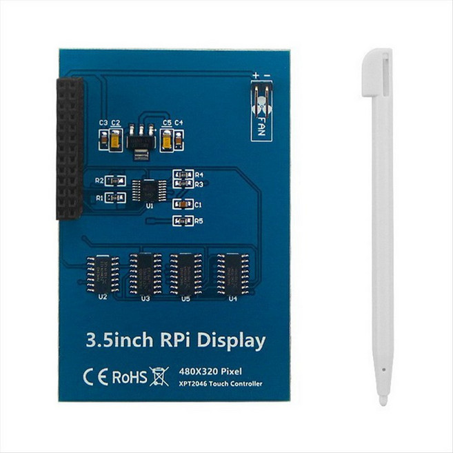 3.5 인치 RPI 디스플레이 터치 스크린 480x320 Raspberry Pi 5 5B 20 프레임 TFT LCD 모듈 화면 디스플레이 터치 펜., 1개