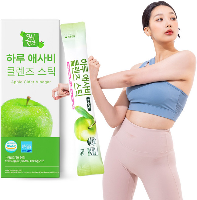 9시건강 애사비 스틱 애플 사이다 비니거 발효 사과 초모 식초, 30개, 15g