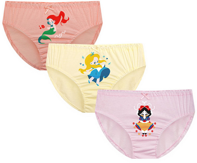 카포포 국내제작 면100 여아 팬티 3매입 동화